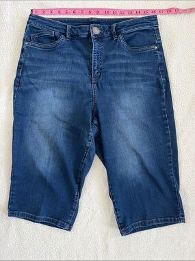 Christopher & Banks Dark Blue Denim Jean Capris
